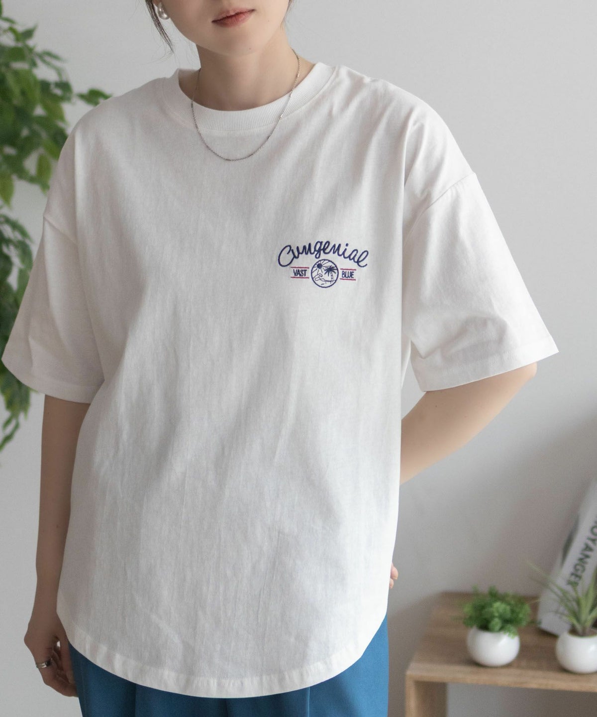 UNDERWRAPS 刺繍ラウンドビッグTシャツ レディース ネコポス 対応商品