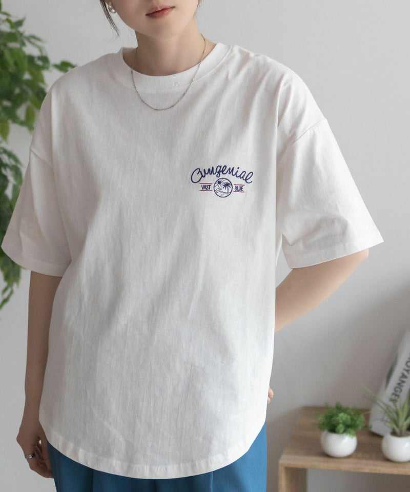 UNDERWRAPS  刺繍ラウンドビッグTシャツ レディース メール便 対応商品商品画像-4