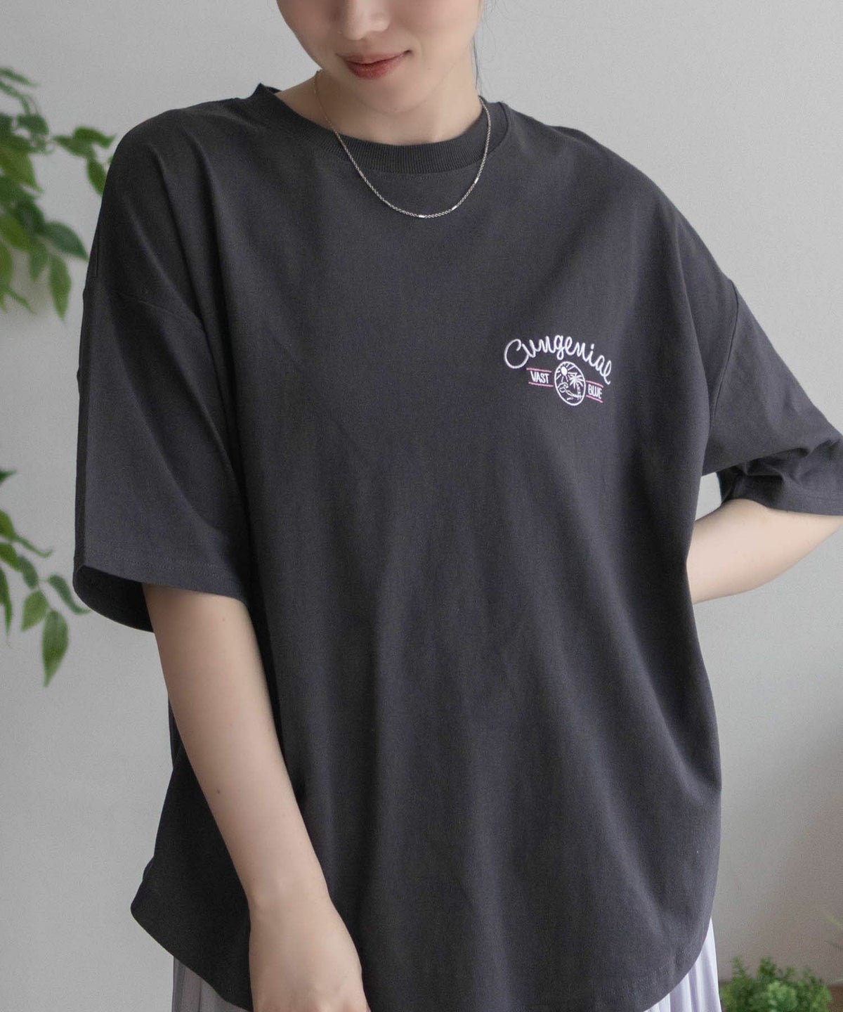 UNDERWRAPS 刺繍ラウンドビッグTシャツ レディース ネコポス 対応商品