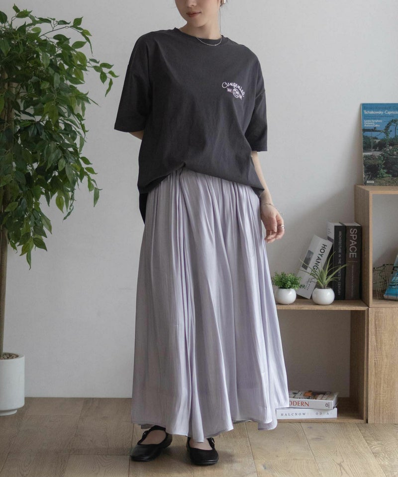 UNDERWRAPS 刺繍ラウンドビッグTシャツ レディース メール便 対応商品商品画像-15