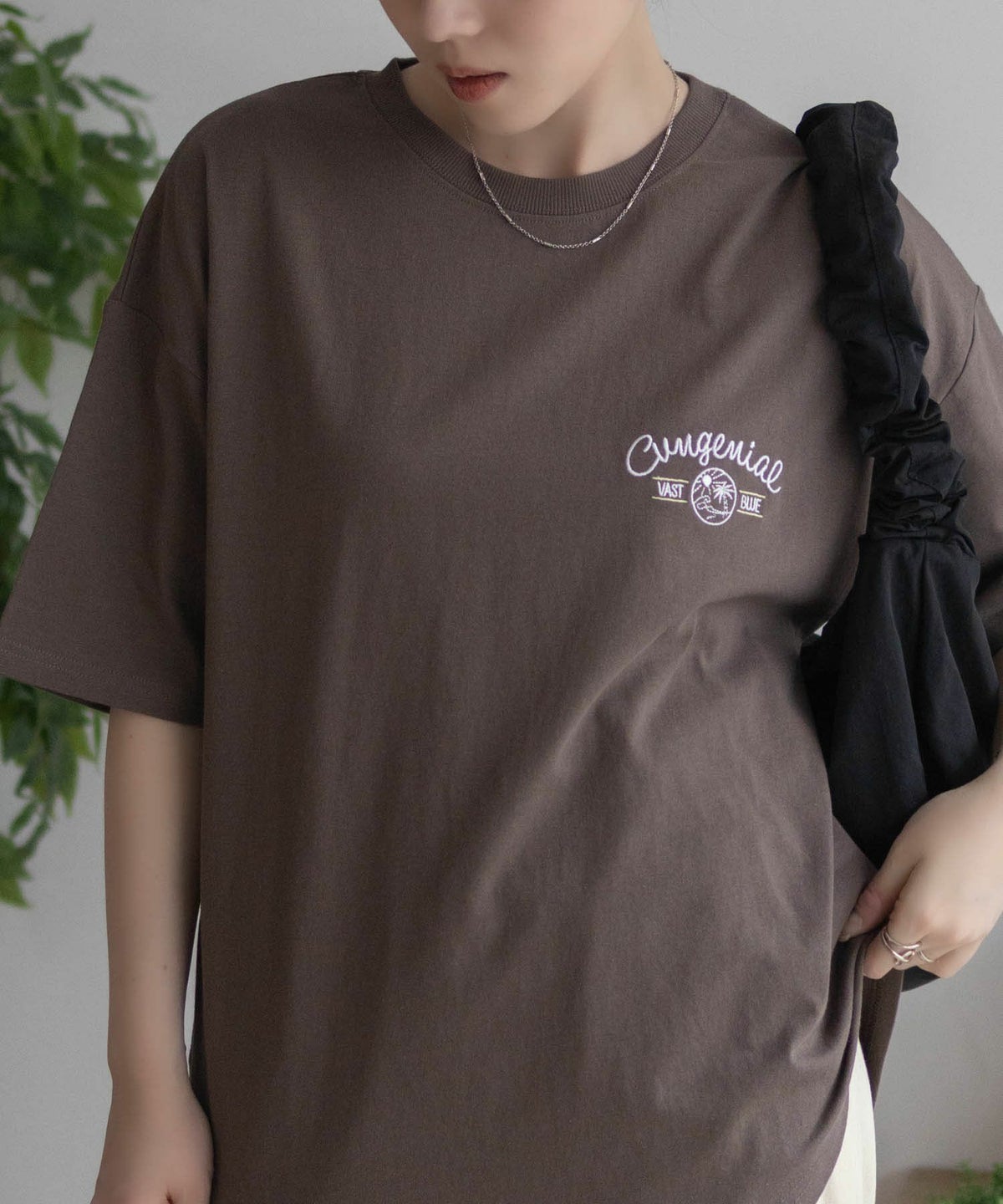 UNDERWRAPS 刺繍ラウンドビッグTシャツ レディース ネコポス 対応商品