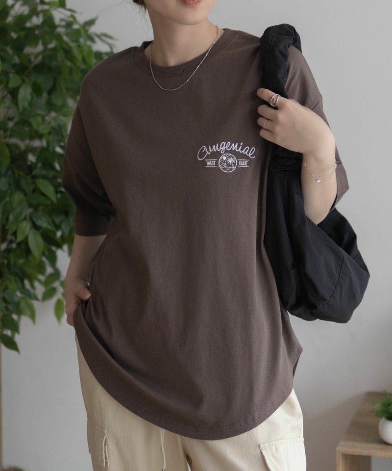 UNDERWRAPS 刺繍ラウンドビッグTシャツ レディース メール便 対応商品商品画像-17