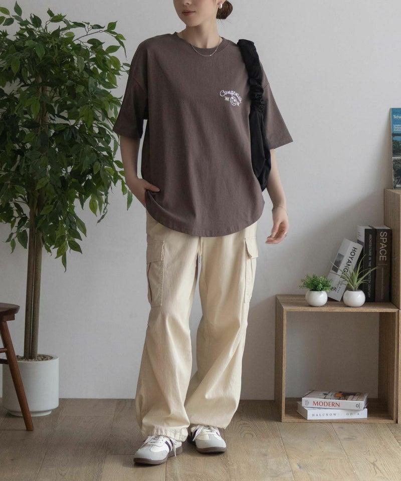 UNDERWRAPS 刺繍ラウンドビッグTシャツ レディース メール便 対応商品商品画像-20