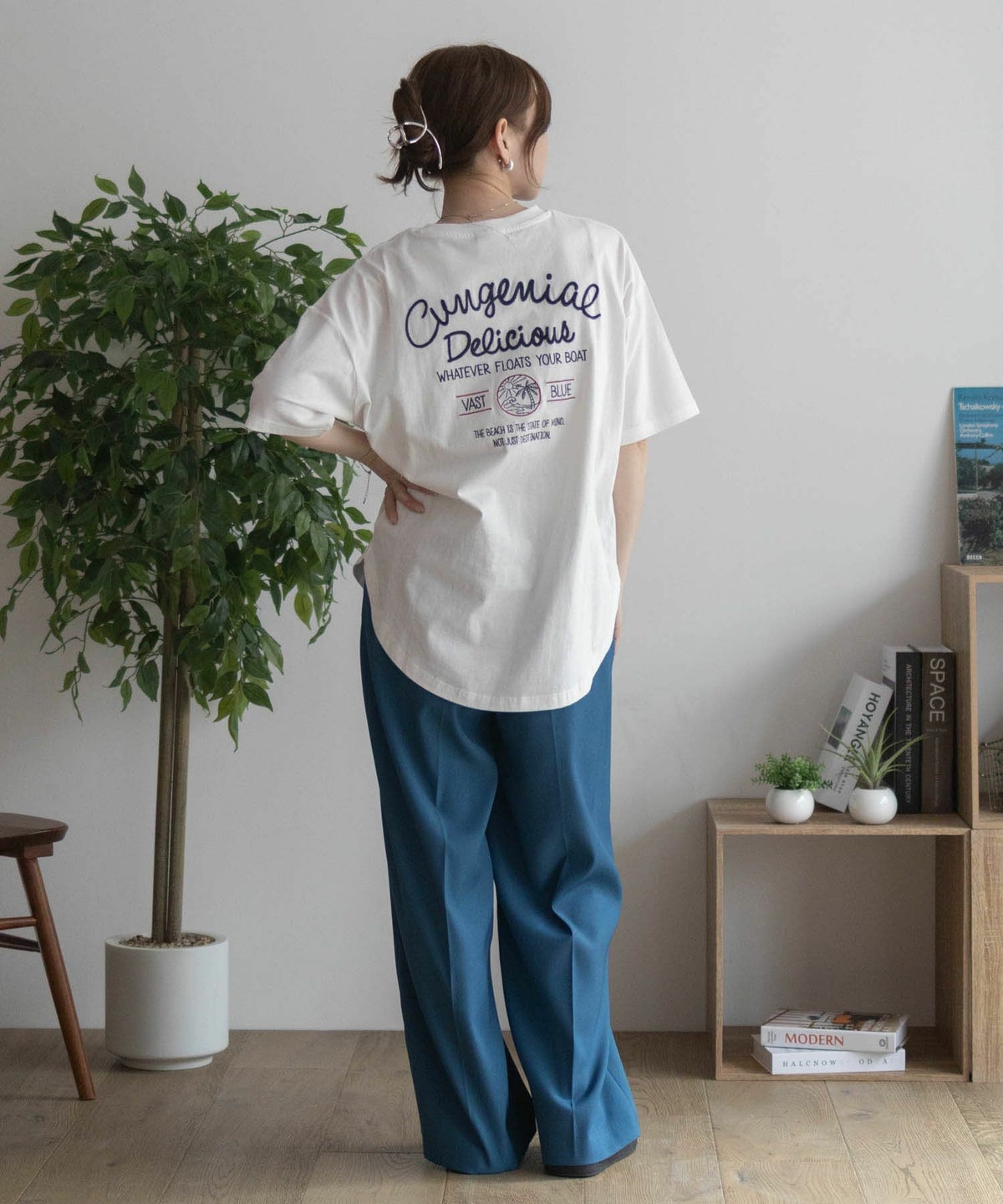 UNDERWRAPS 刺繍ラウンドビッグTシャツ レディース ネコポス 対応商品