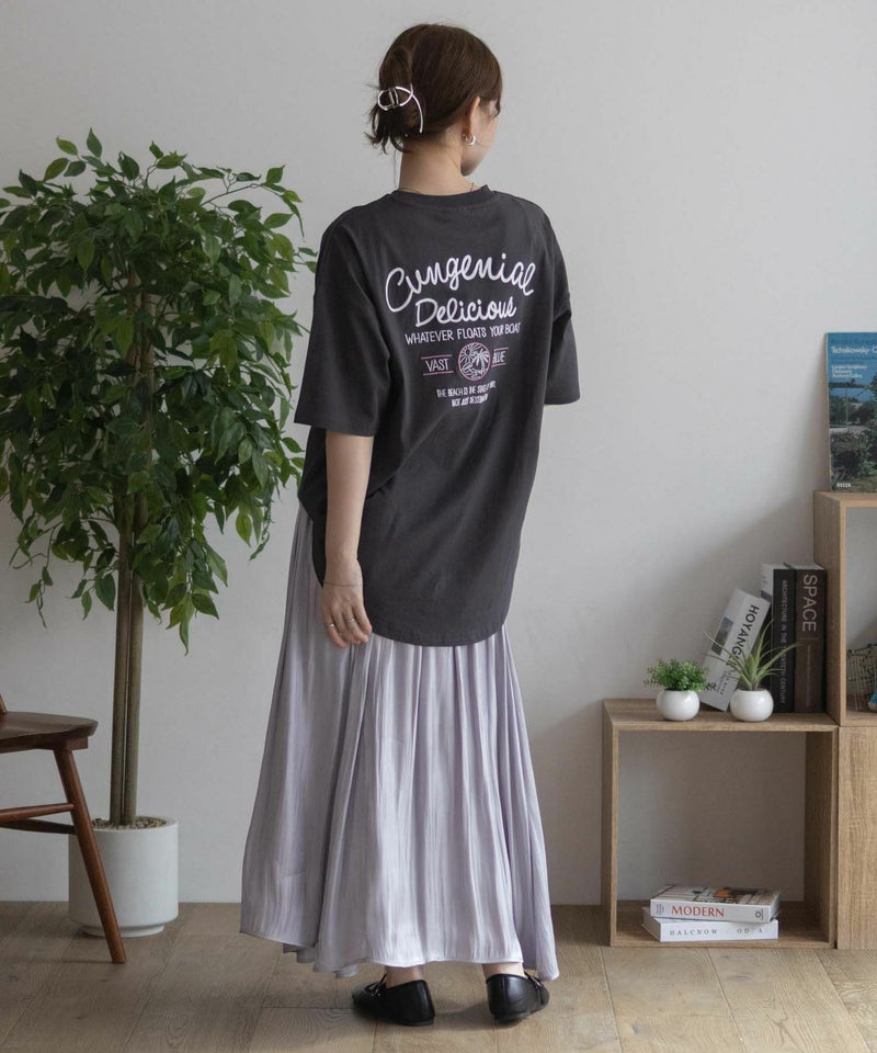 UNDERWRAPS 刺繍ラウンドビッグTシャツ レディース メール便 対応商品商品画像-35