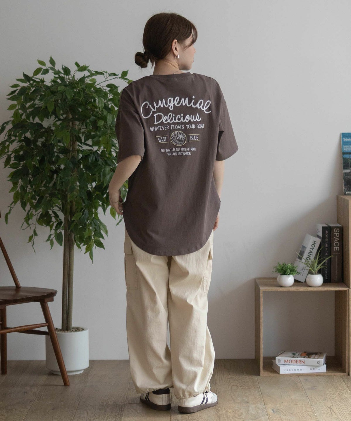 UNDERWRAPS 刺繍ラウンドビッグTシャツ レディース ネコポス 対応商品