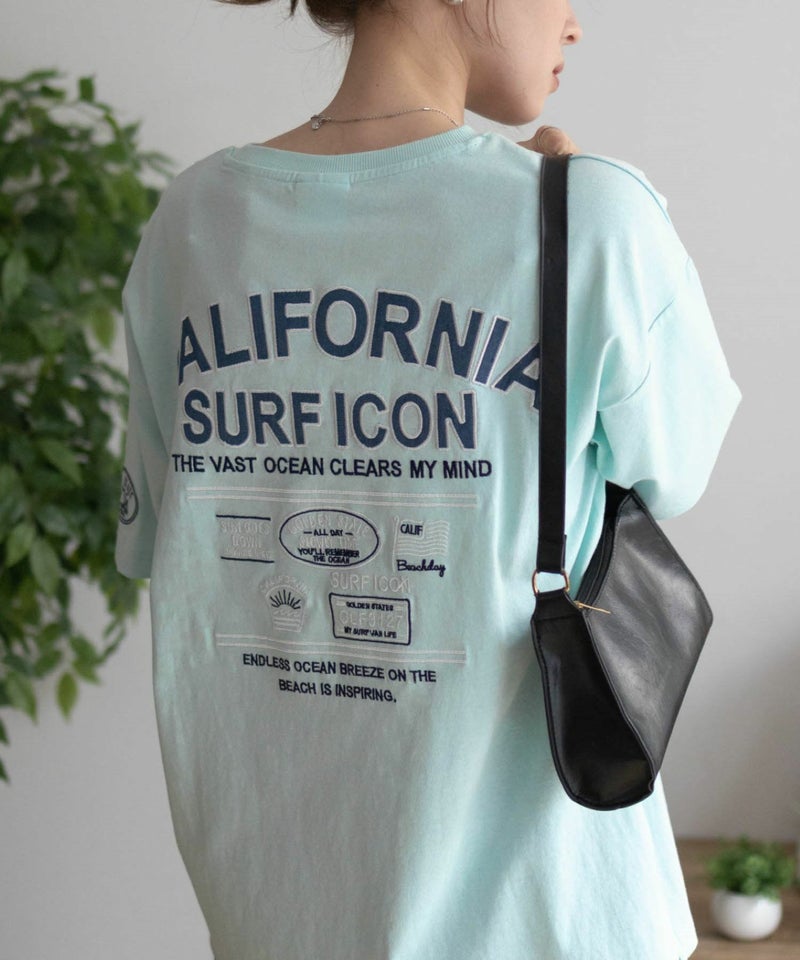 UNDERWRAPS  デニム貼り付けスリットビッグTシャツ レディース メール便 対応商品商品画像-1