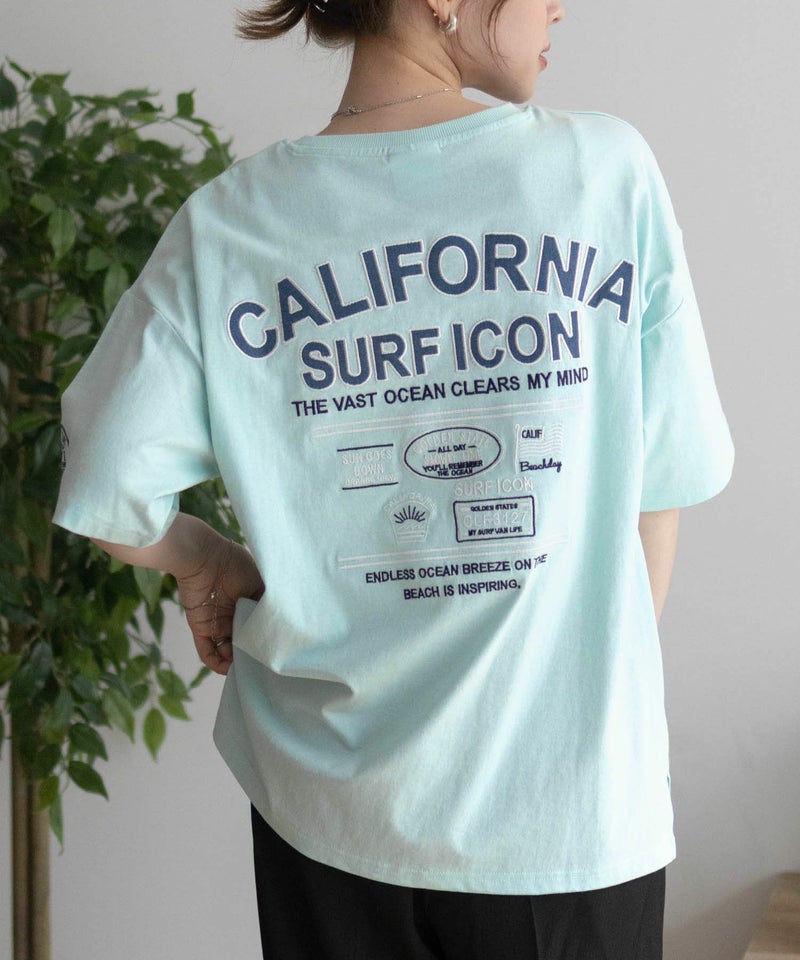 UNDERWRAPS デニム貼り付けスリットビッグTシャツ レディース メール便 対応商品商品画像-9