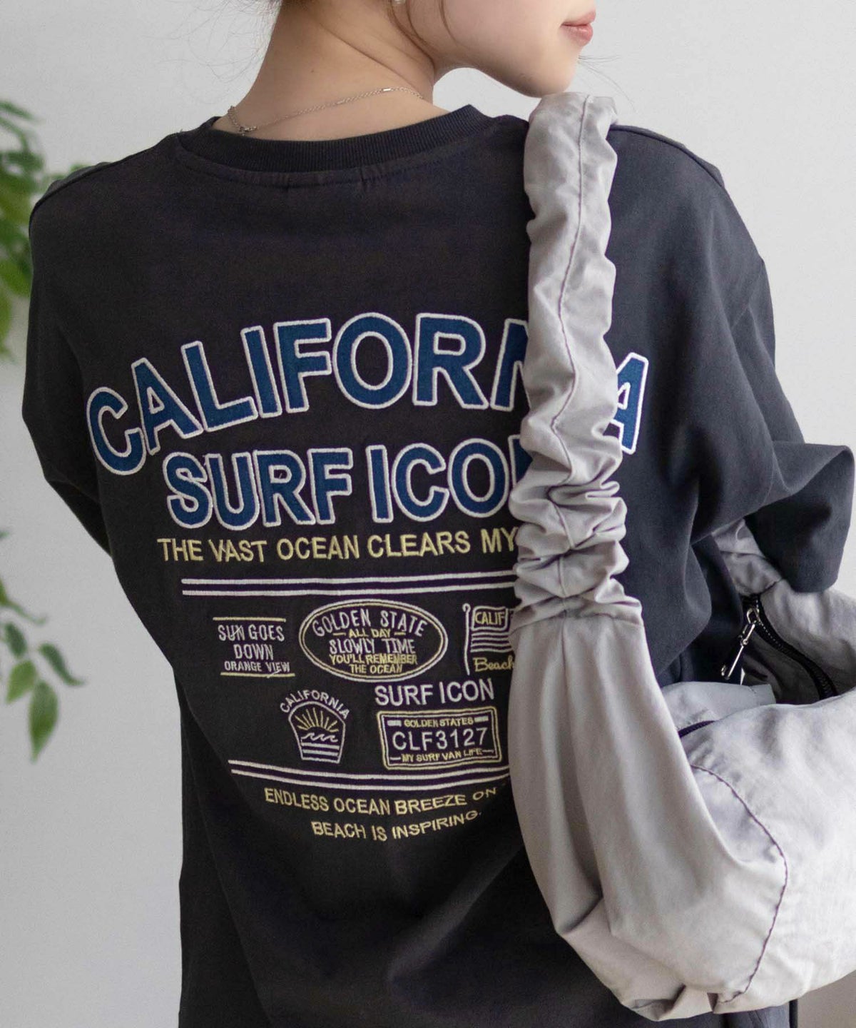 UNDERWRAPS デニム貼り付けスリットビッグTシャツ レディース ネコポス 対応商品