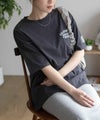 UNDERWRAPS  デニム貼り付けスリットビッグTシャツ レディース メール便 対応商品商品サムネイル-14