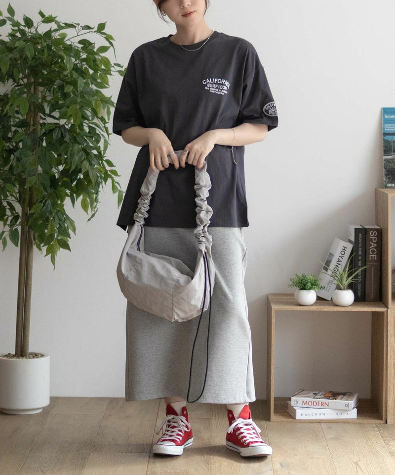 UNDERWRAPS  デニム貼り付けスリットビッグTシャツ レディース メール便 対応商品商品画像-15