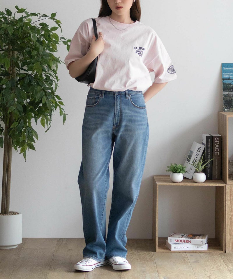 UNDERWRAPS  デニム貼り付けスリットビッグTシャツ レディース メール便 対応商品商品画像-20