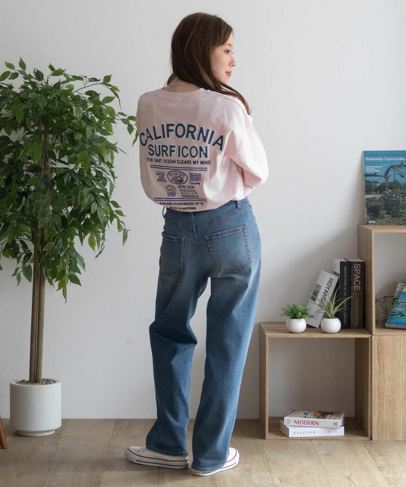 UNDERWRAPS  デニム貼り付けスリットビッグTシャツ レディース メール便 対応商品商品画像-39