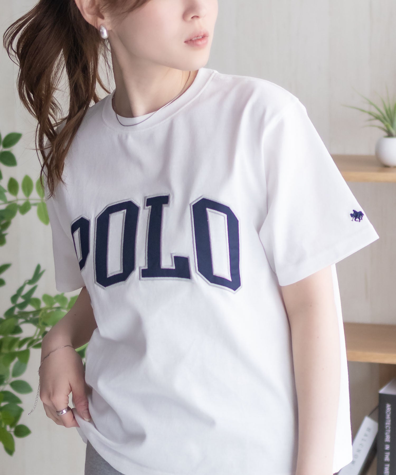 POLO BCS ワッペンクロップドTシャツ レディース