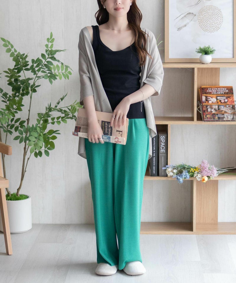 nAvy ハピ楽 カップ付きリブスクエアタンクトップ レディース商品画像-15