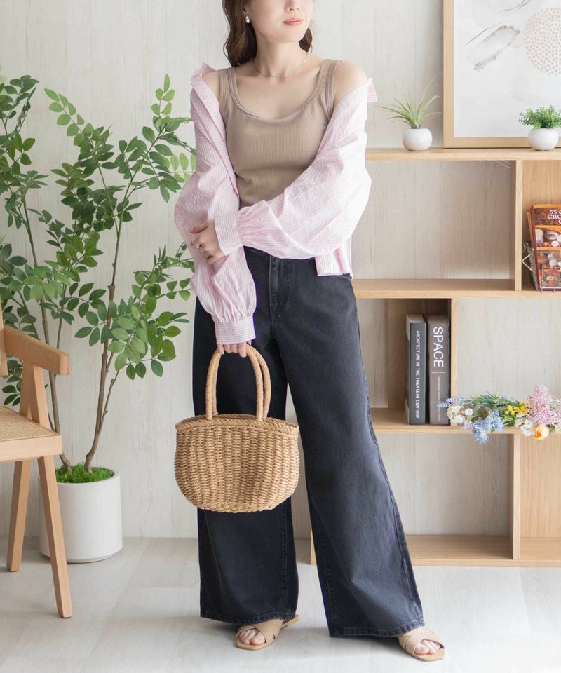 nAvy ハピ楽 カップ付きリブスクエアタンクトップ レディース商品画像-20