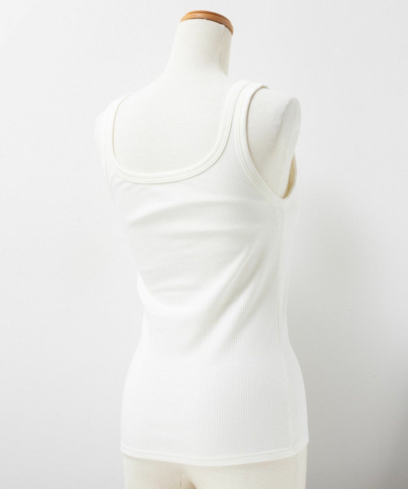 nAvy ハピ楽 カップ付きリブスクエアタンクトップ レディース商品画像-22