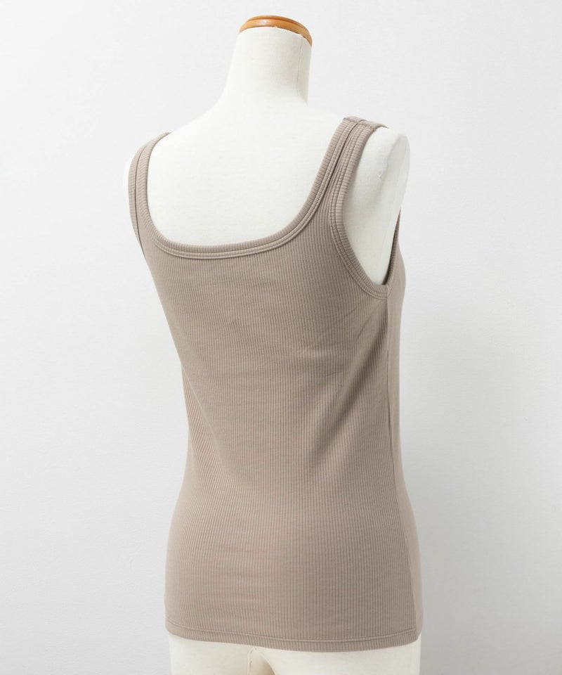 nAvy ハピ楽 カップ付きリブスクエアタンクトップ レディース商品画像-26