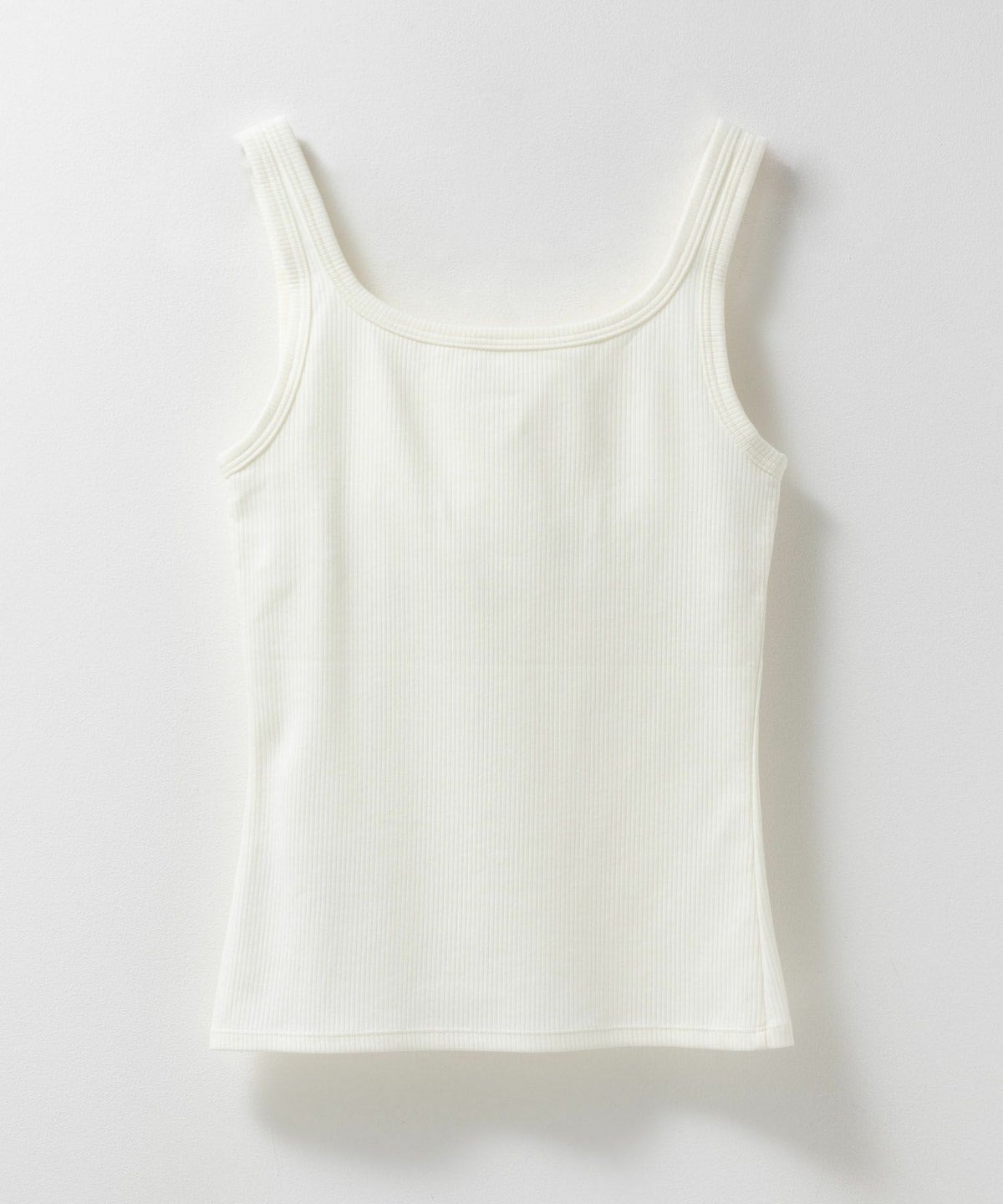 nAvy ハピ楽 カップ付きリブスクエアタンクトップ レディース