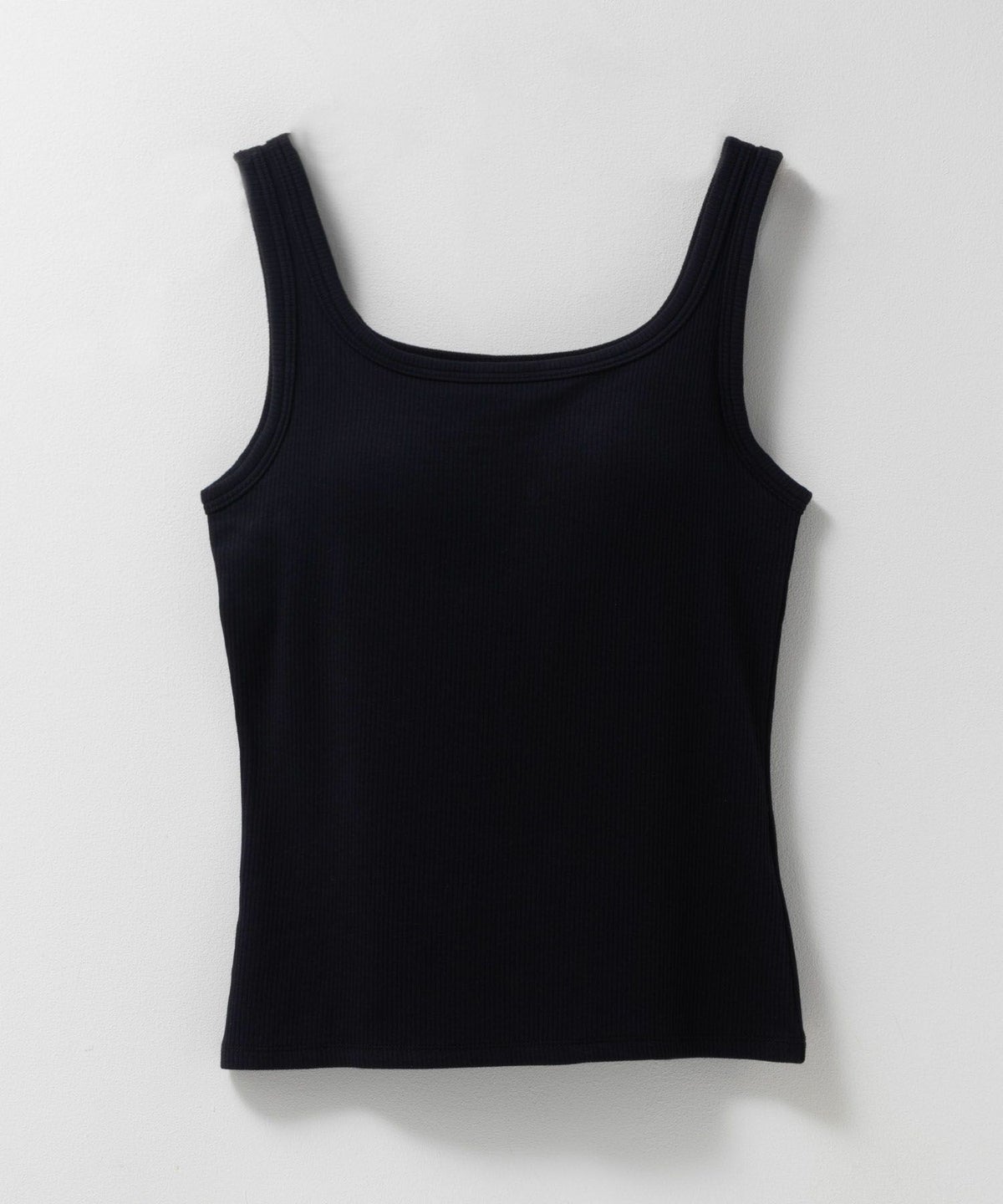 nAvy ハピ楽 カップ付きリブスクエアタンクトップ レディース