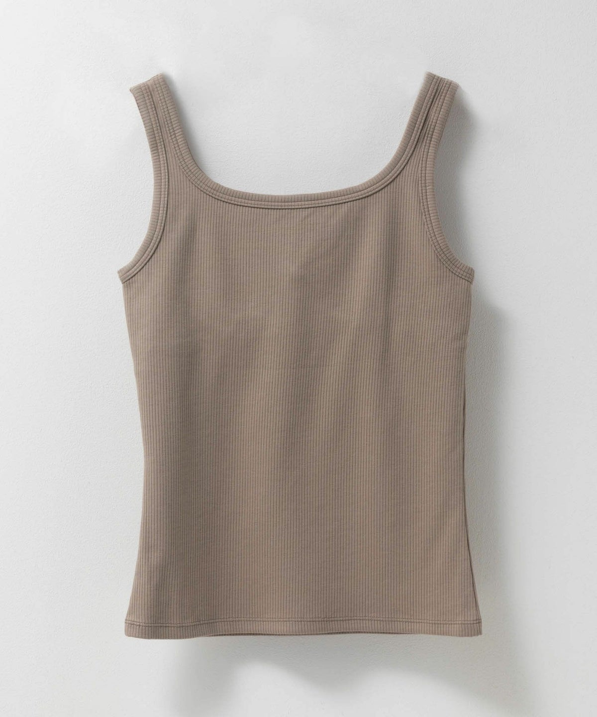 nAvy ハピ楽 カップ付きリブスクエアタンクトップ レディース