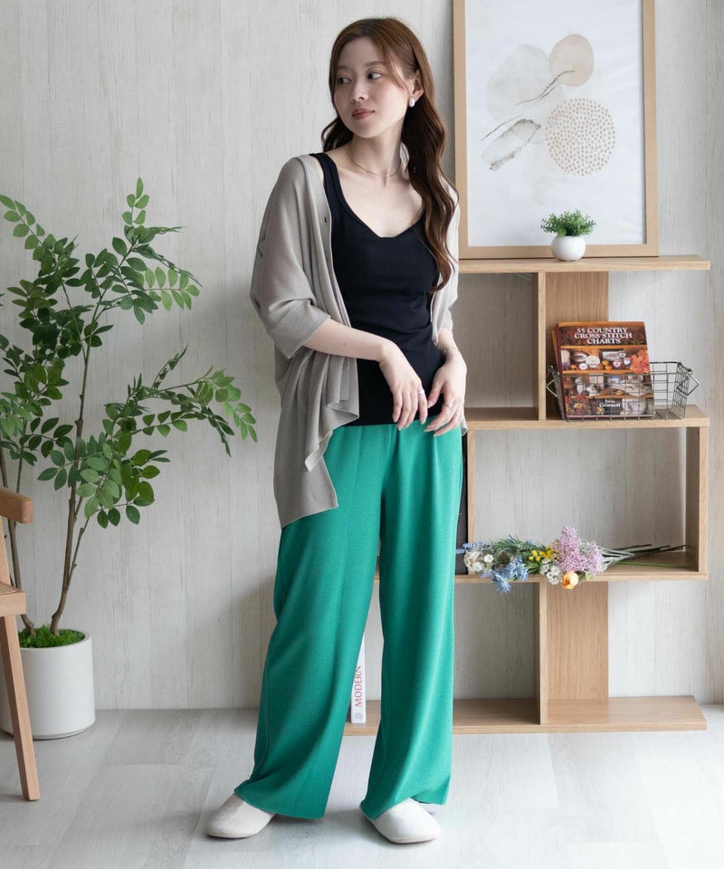 nAvy ハピ楽 カップ付きリブスクエアタンクトップ レディース商品画像-36