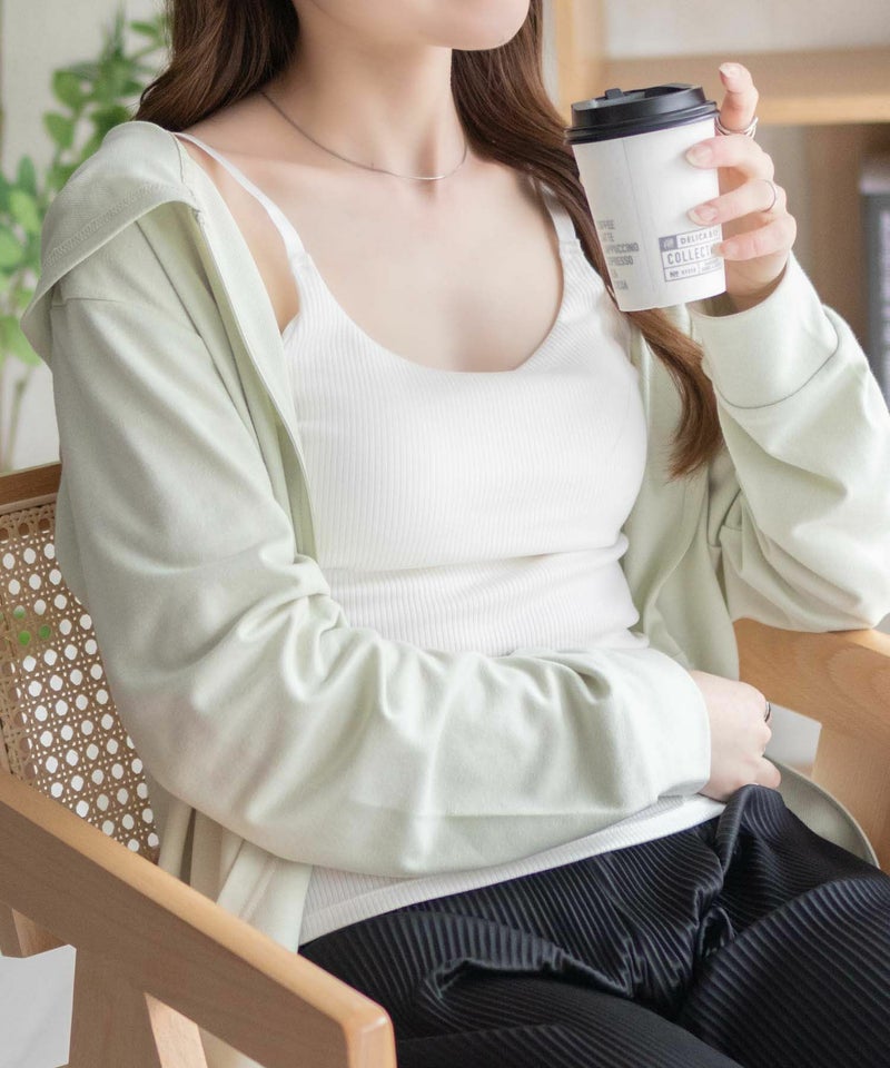 nAvy ハピ楽 カップ付きリブキャミソール レディース商品画像-1