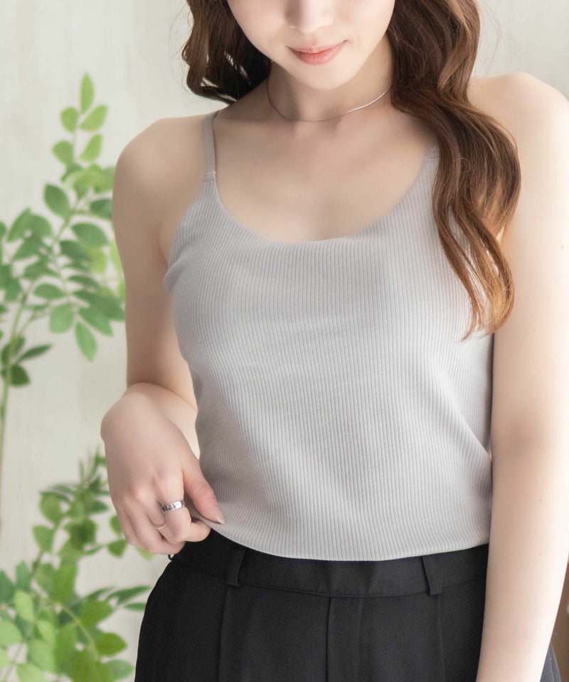 nAvy ハピ楽 カップ付きリブキャミソール レディース商品画像-16