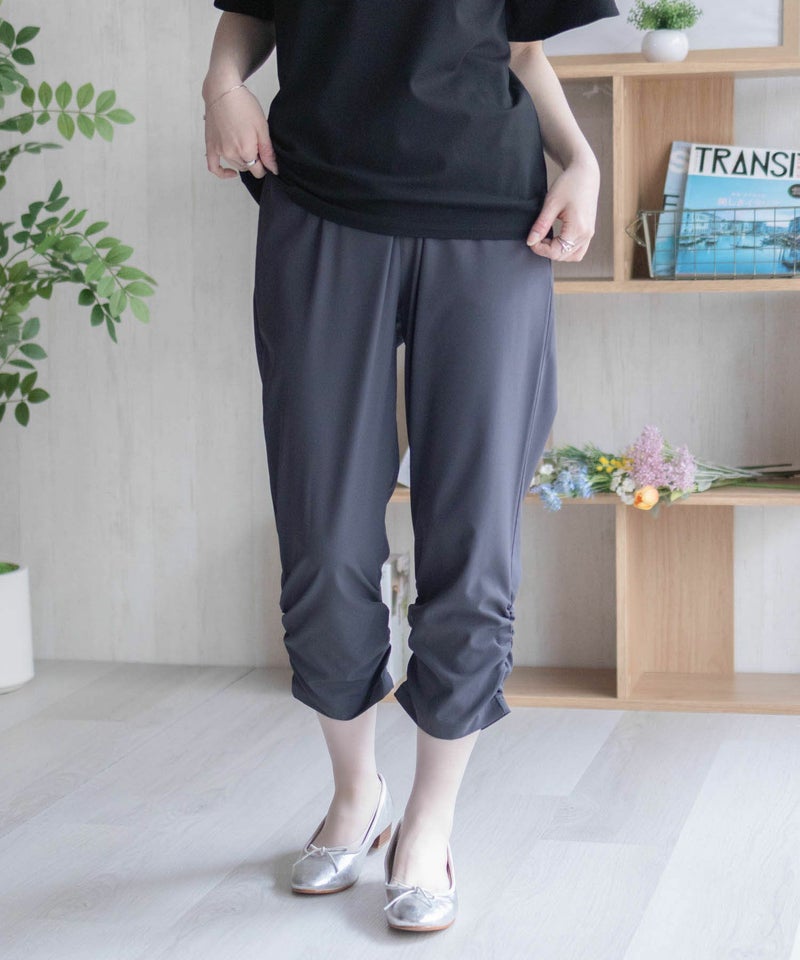 nAvy SARARI  裾シャーリング7分丈パンツ レディース商品画像-11