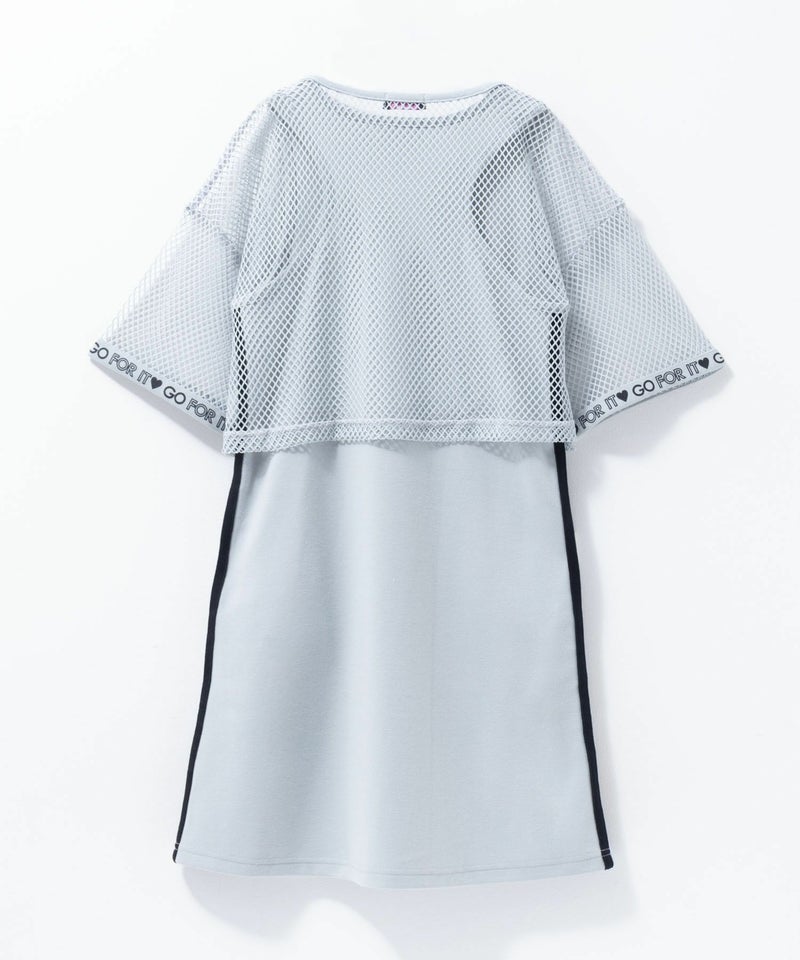 RICH MIX ポンチ素材 メッシュアンサンブルワンピース キッズ商品画像-4