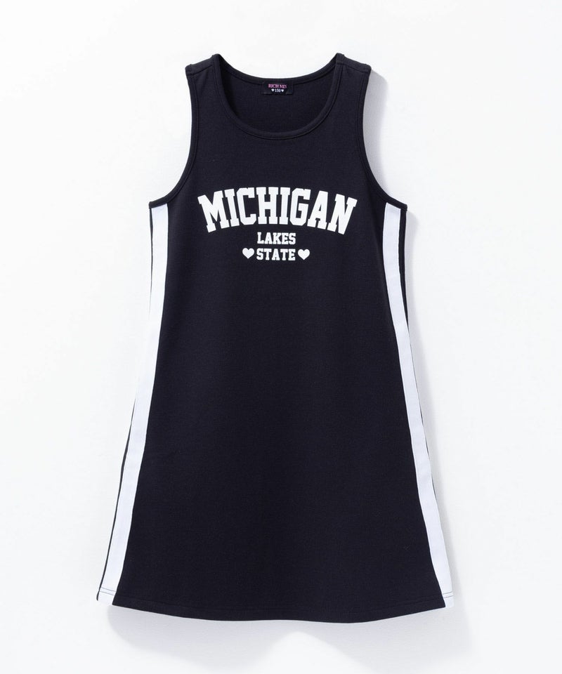 RICH MIX ポンチ素材 メッシュアンサンブルワンピース キッズ商品画像-5