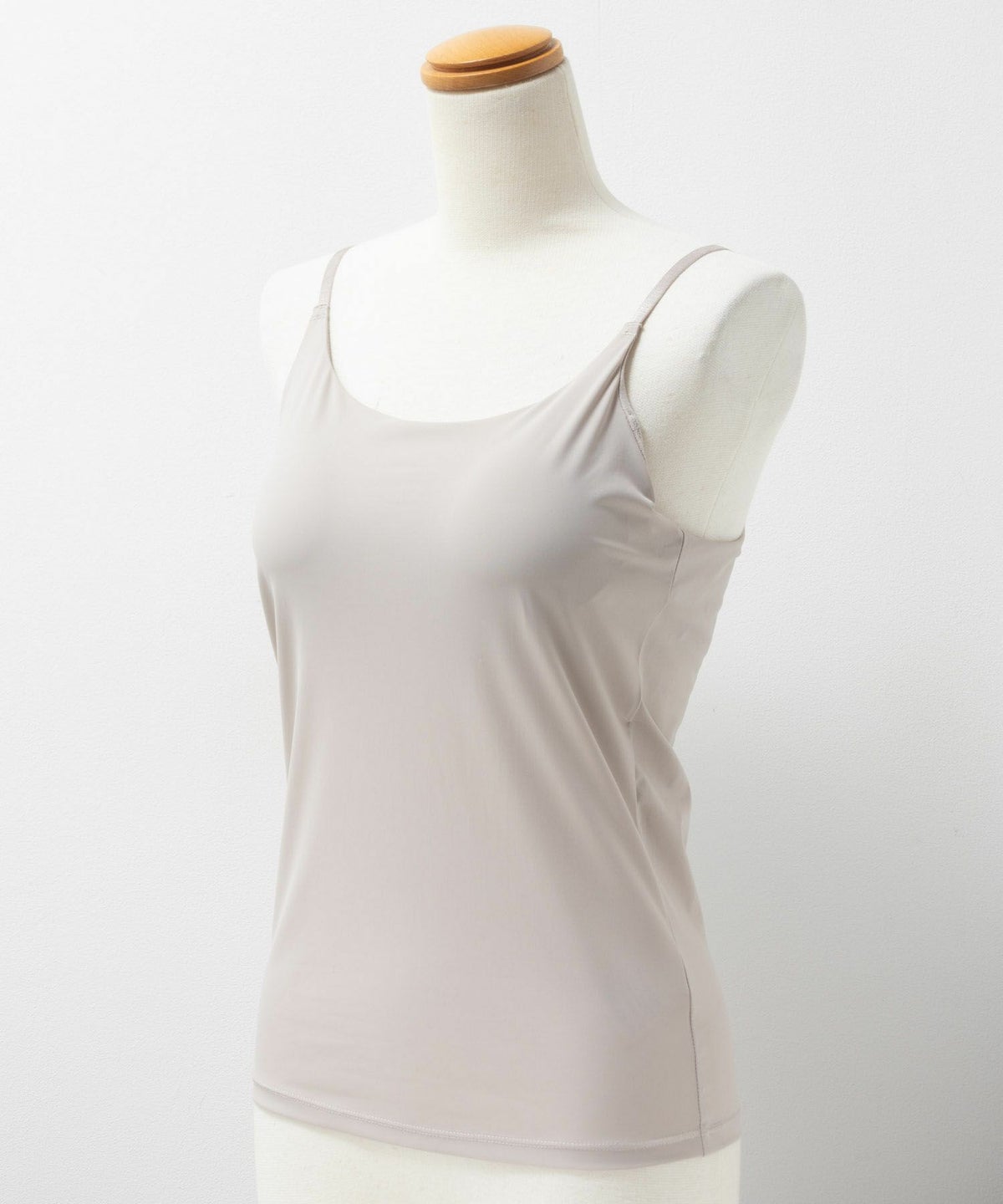 nAvy ハピ楽 カップ付きナイロンベア天スクエアキャミソール レディース