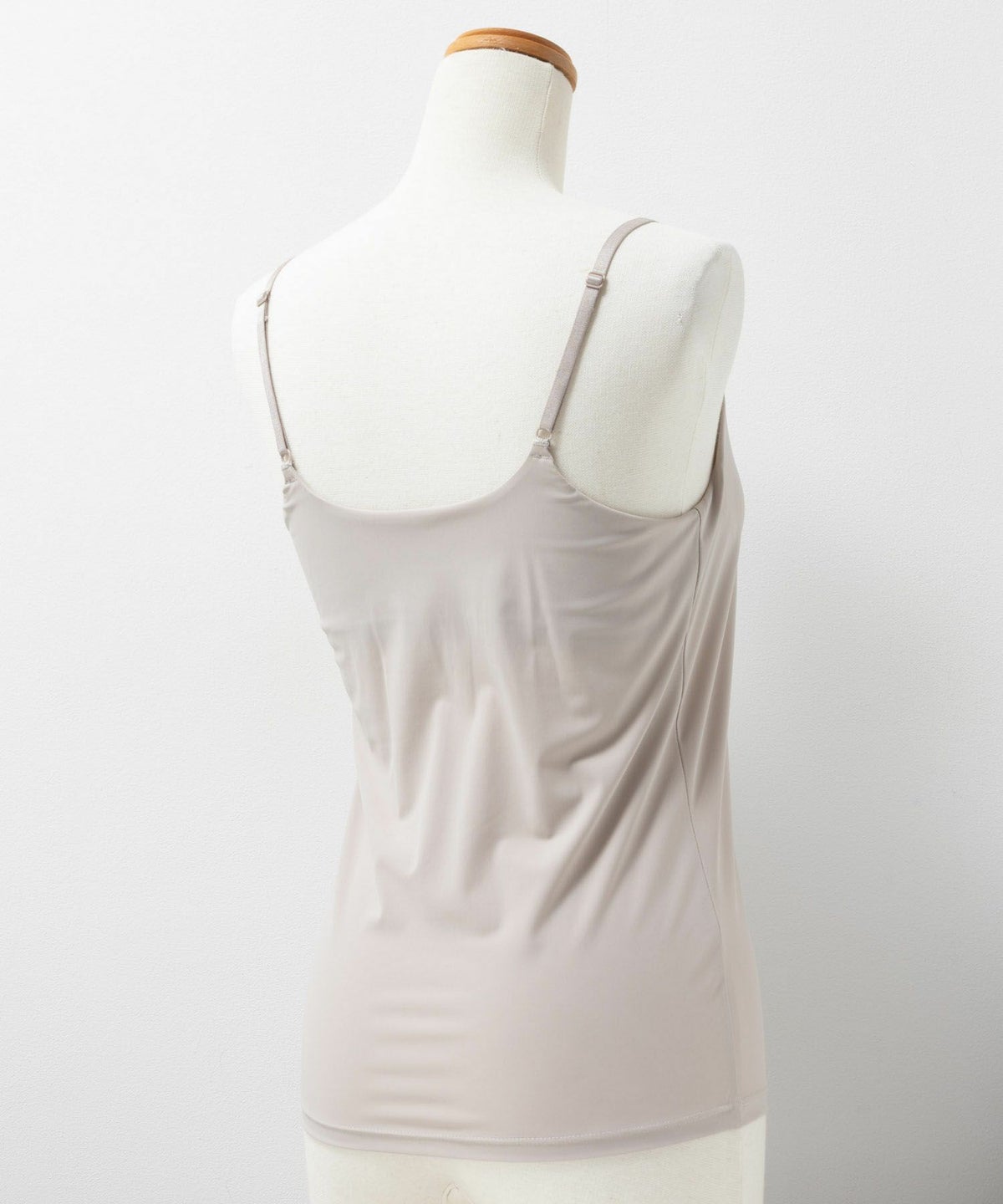 nAvy ハピ楽 カップ付きナイロンベア天スクエアキャミソール レディース