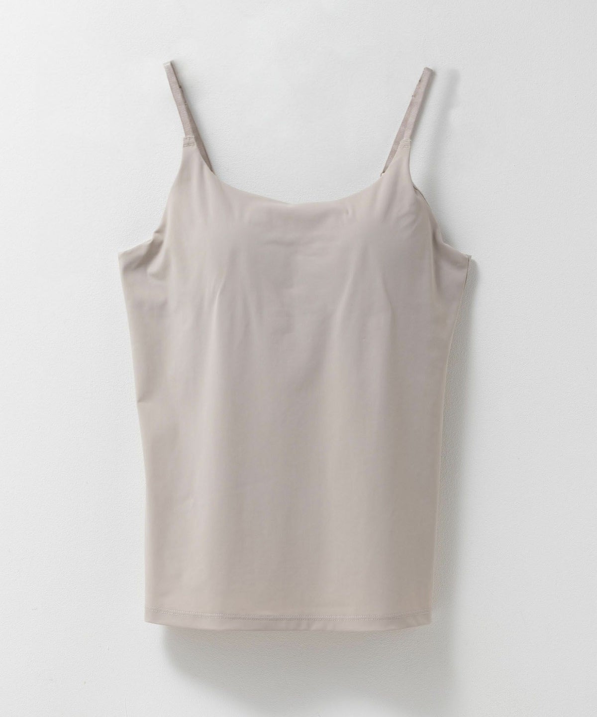 nAvy ハピ楽 カップ付きナイロンベア天スクエアキャミソール レディース