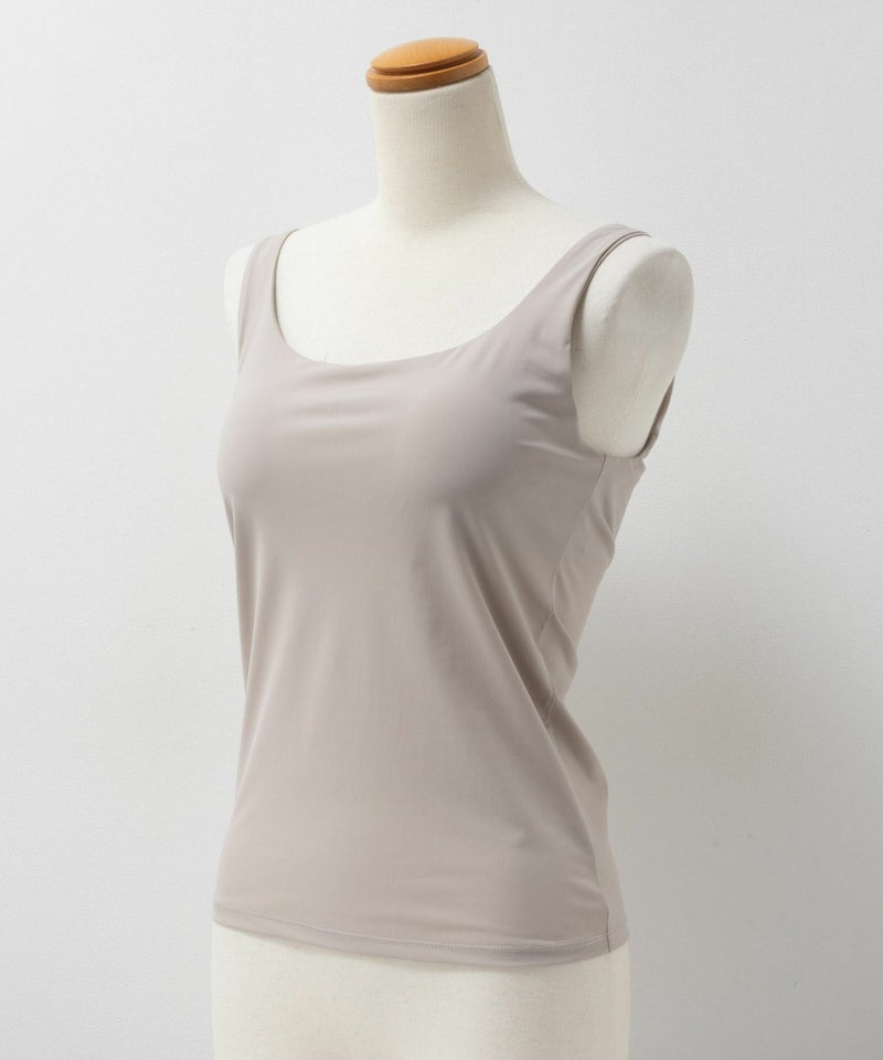 nAvy  ハピ楽 カップ付きナイロンベア天スクエアタンクトップ レディース商品画像-25