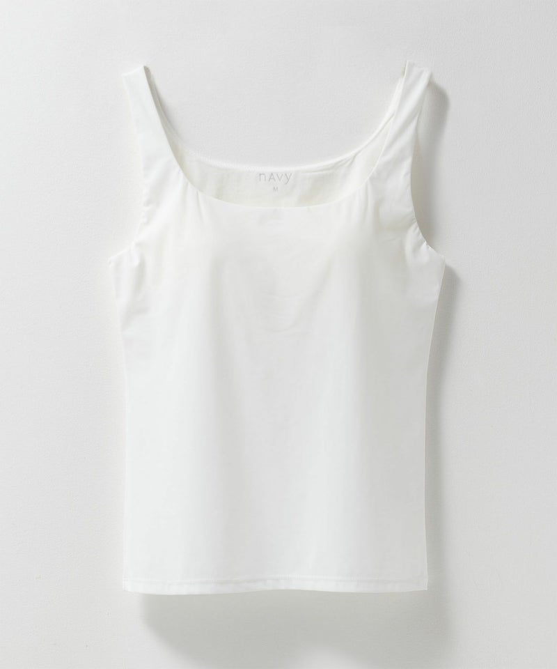 nAvy ハピ楽 カップ付きナイロンベア天スクエアタンクトップ レディース商品画像-27