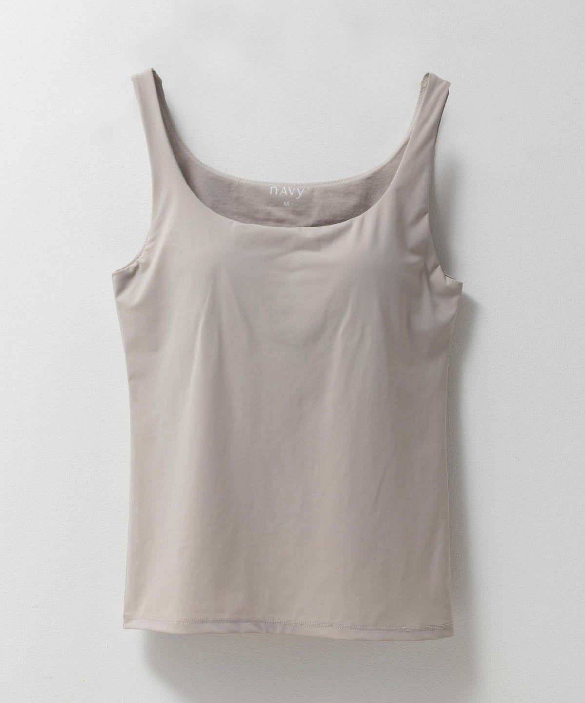 nAvy ハピ楽 カップ付きナイロンベア天スクエアタンクトップ レディース