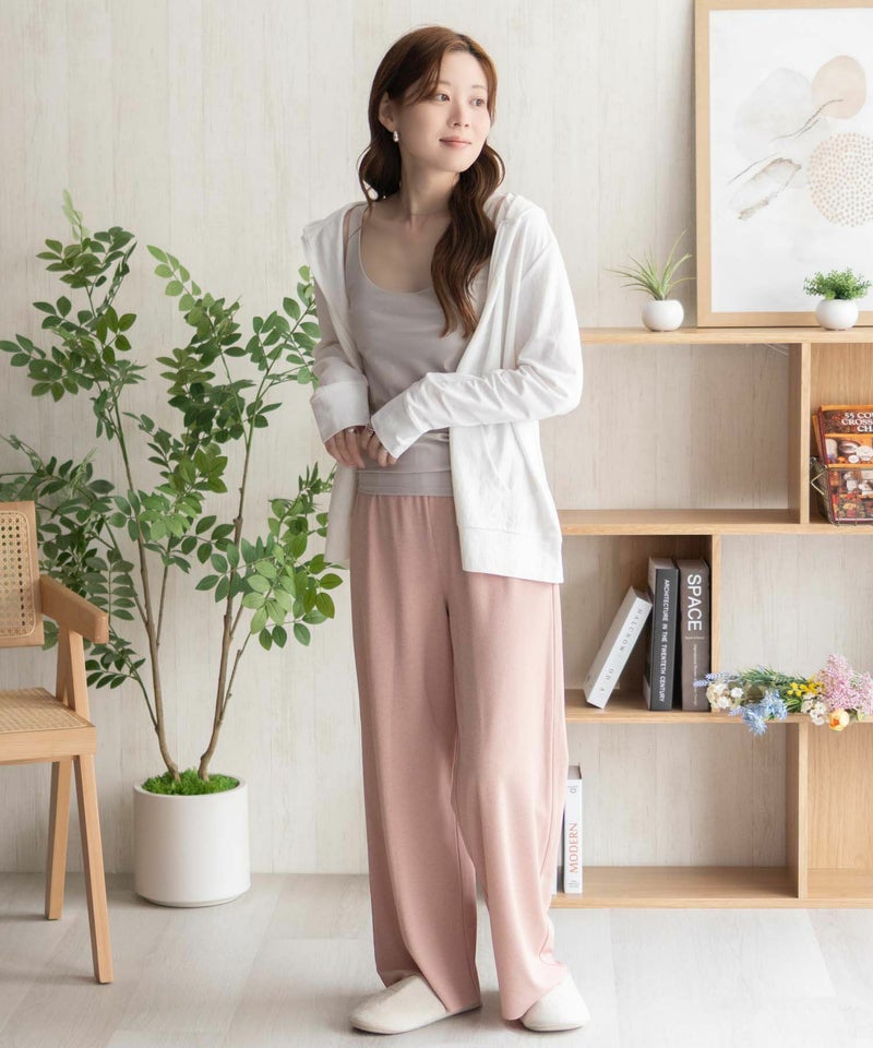 nAvy ハピ楽 カップ付きナイロンベア天スクエアタンクトップ レディース商品画像-38