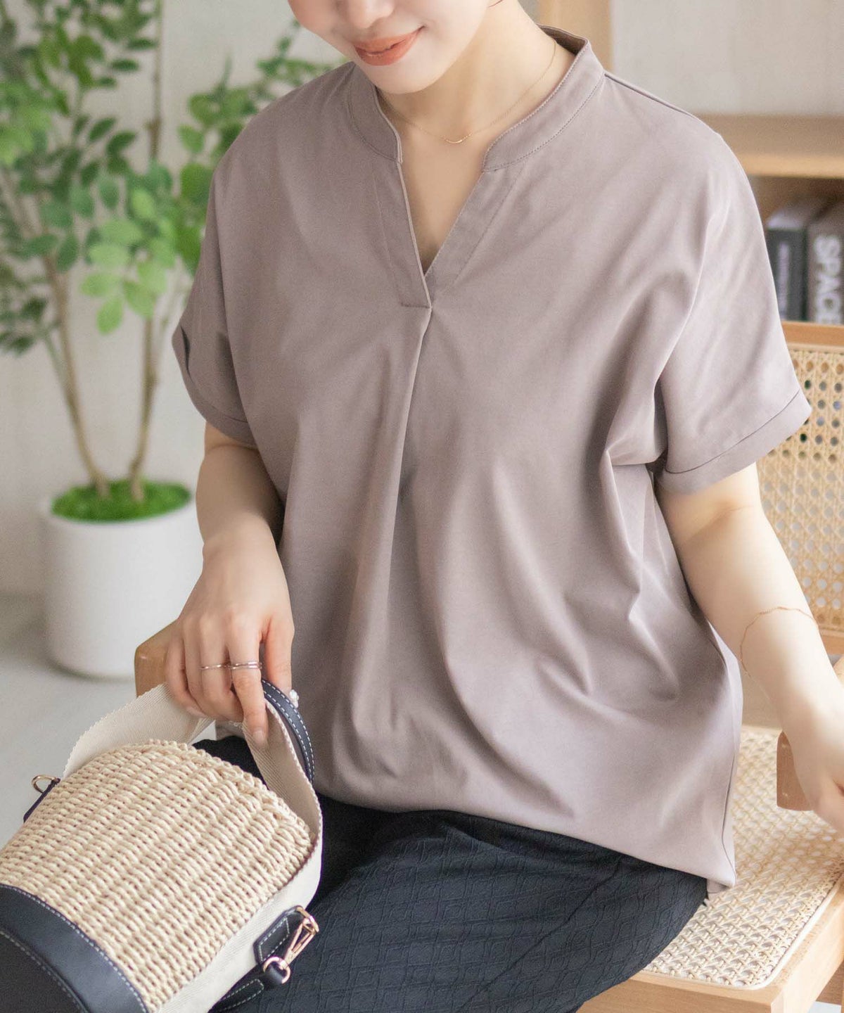 nAvy SARARI スキッパープルオーバー レディース