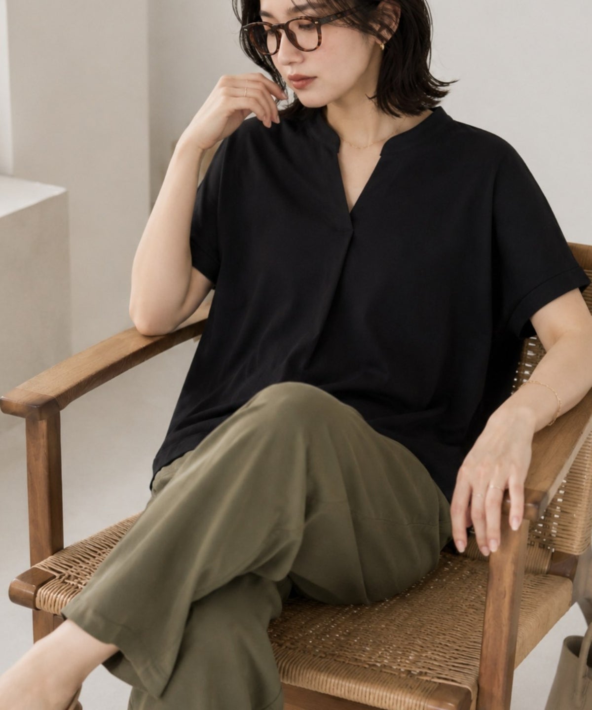 nAvy SARARI スキッパープルオーバー レディース