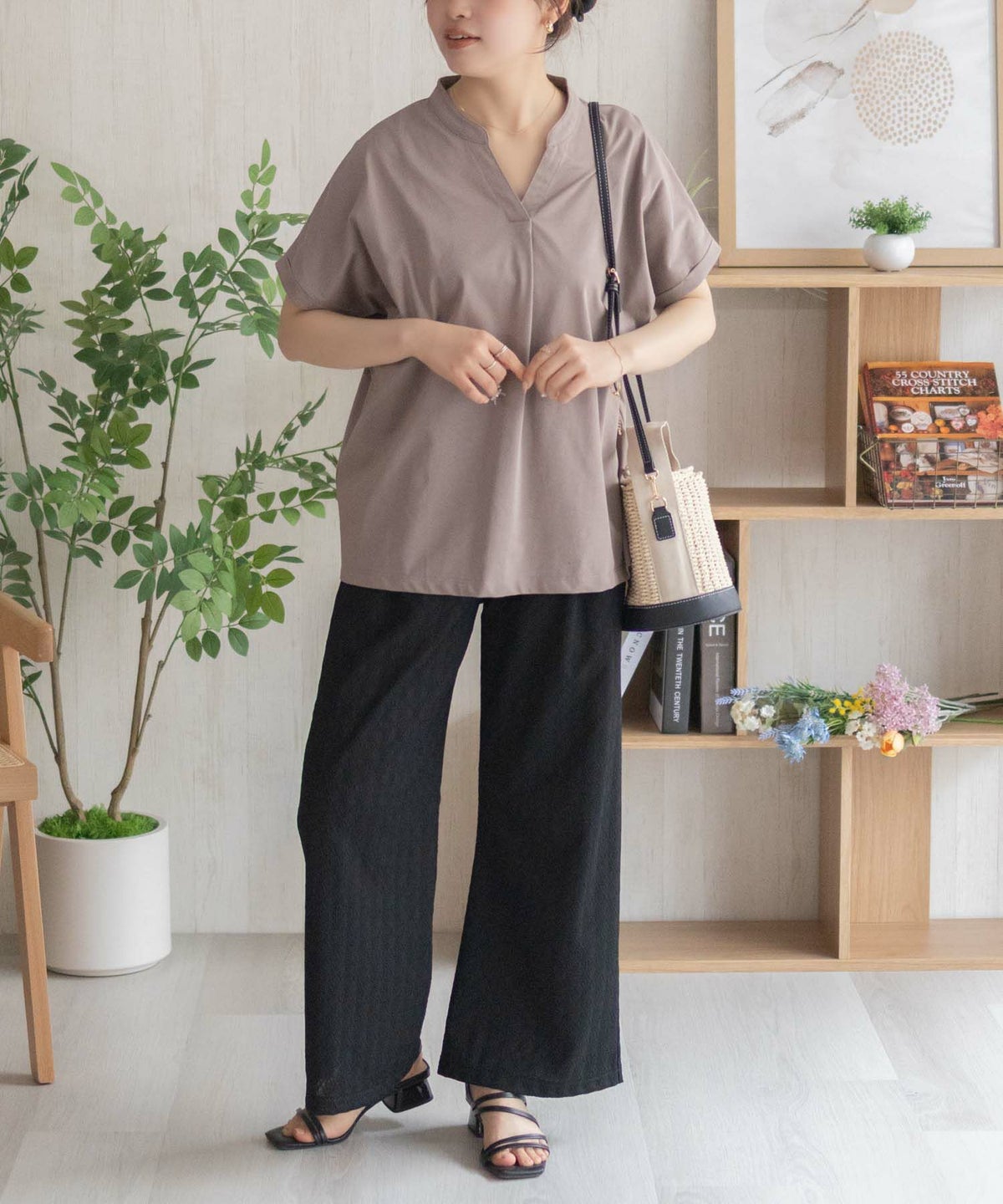 nAvy SARARI スキッパープルオーバー レディース