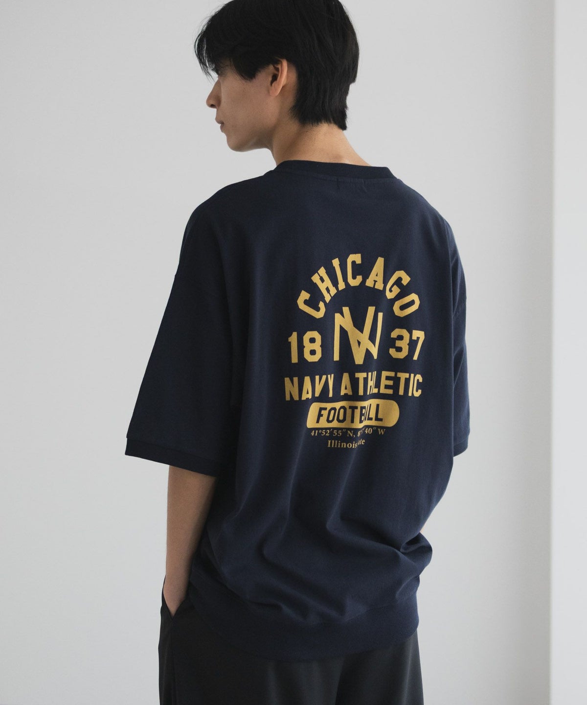 NAVY カレッジスウェットTシャツ メンズ ネコポス 対応商品