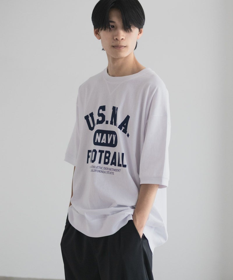 NAVY  カレッジスウェットTシャツ メンズ メール便 対応商品商品画像-7