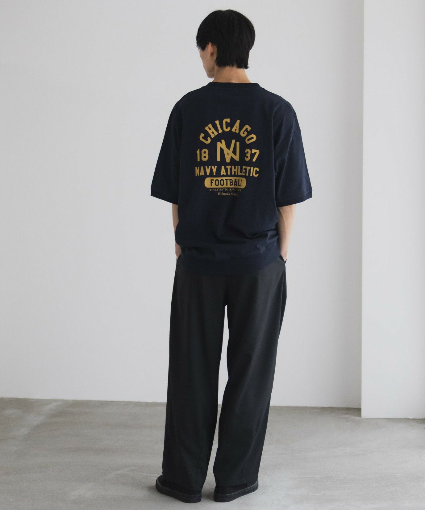 NAVY カレッジスウェットTシャツ メンズ