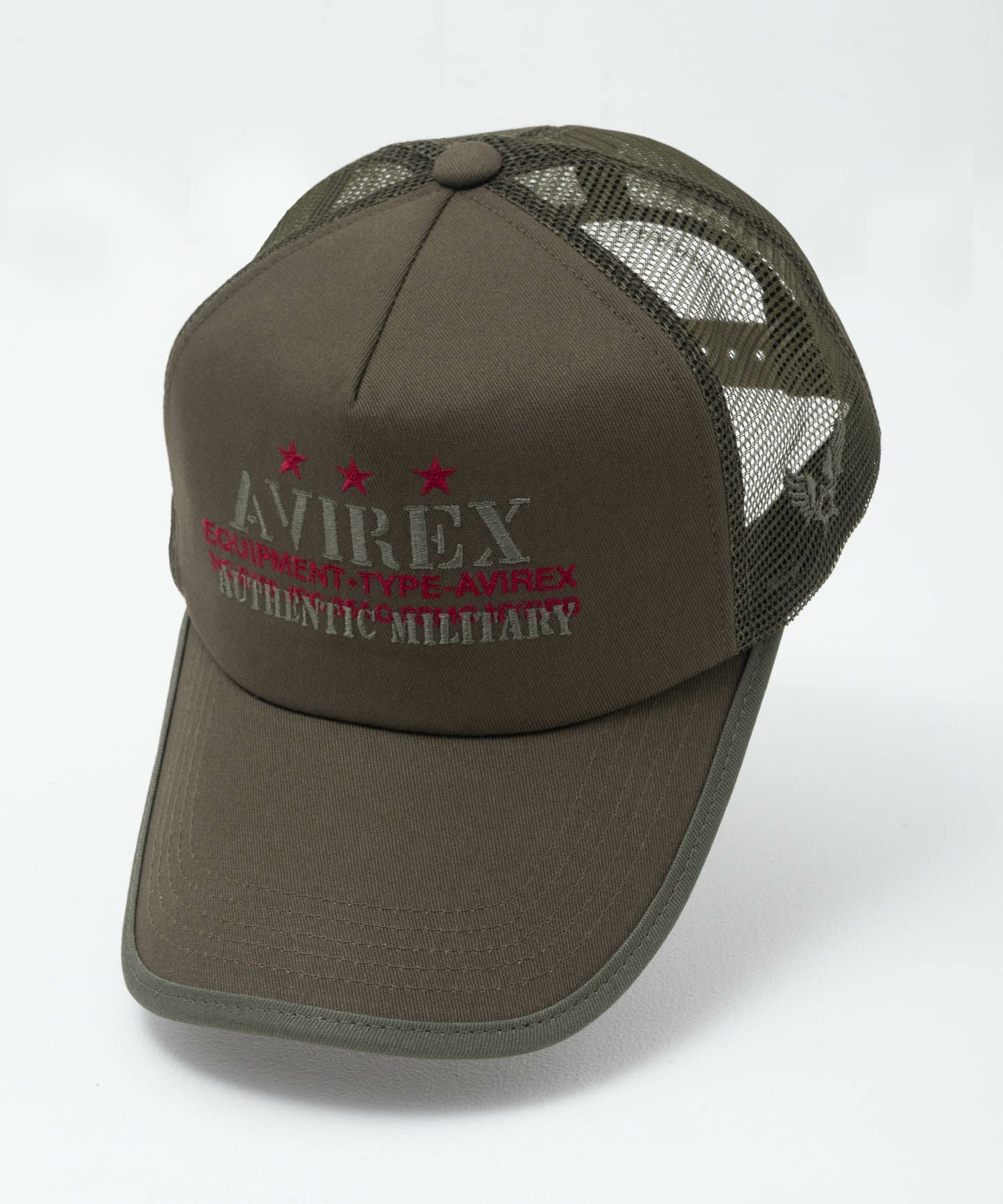 AVIREX スターモチーフ パイピングメッシュキャップ メンズ