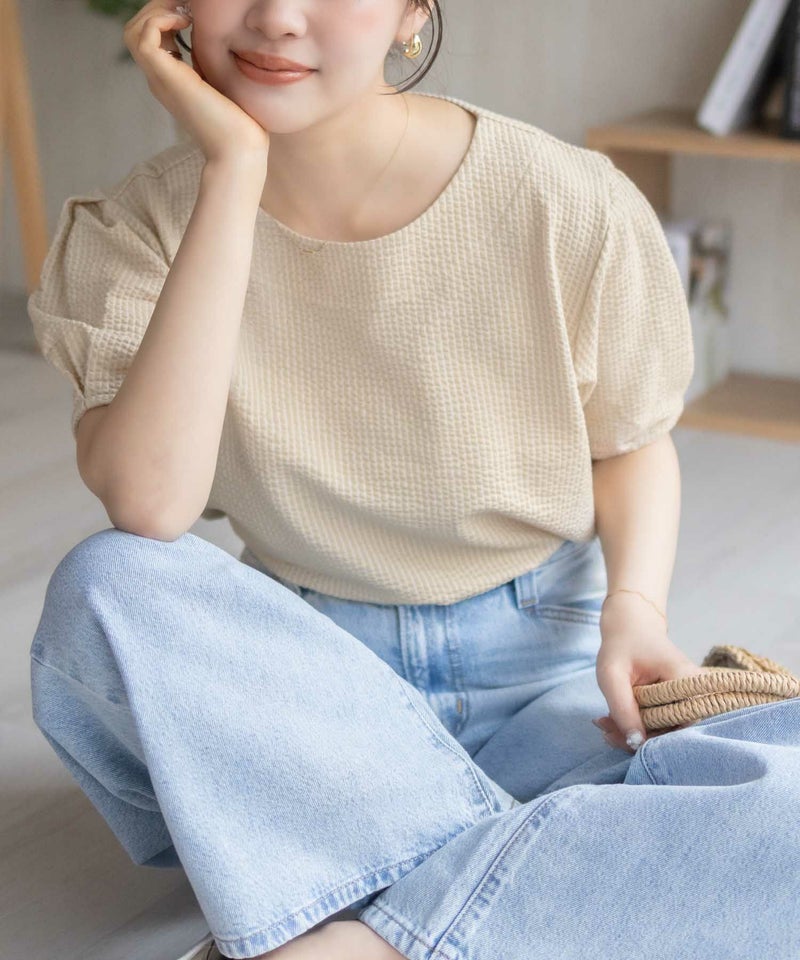 nAvy 袖タックプルオーバー レディース商品画像-14