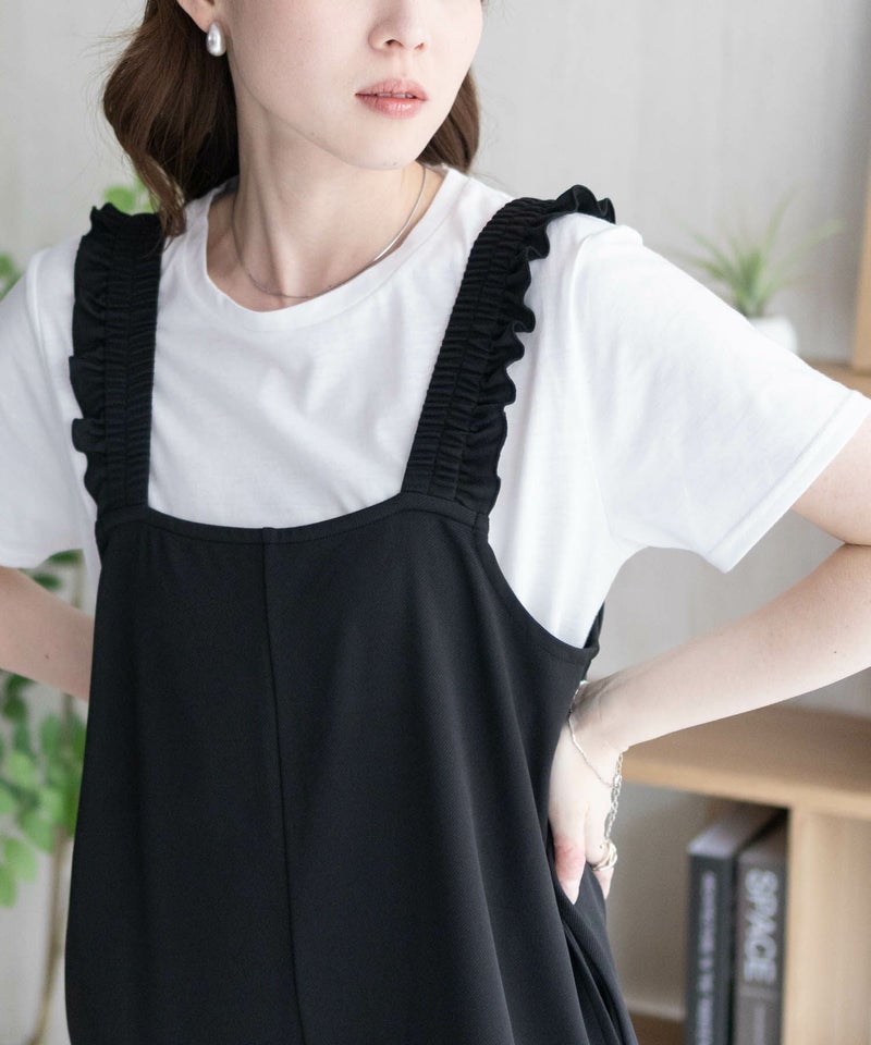 nAvy ポリツイルサロペットアンサンブル レディース商品画像-4