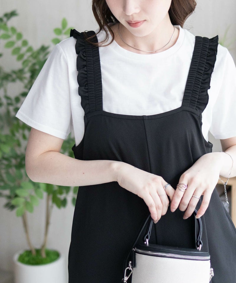 nAvy ポリツイルサロペットアンサンブル レディース商品画像-6