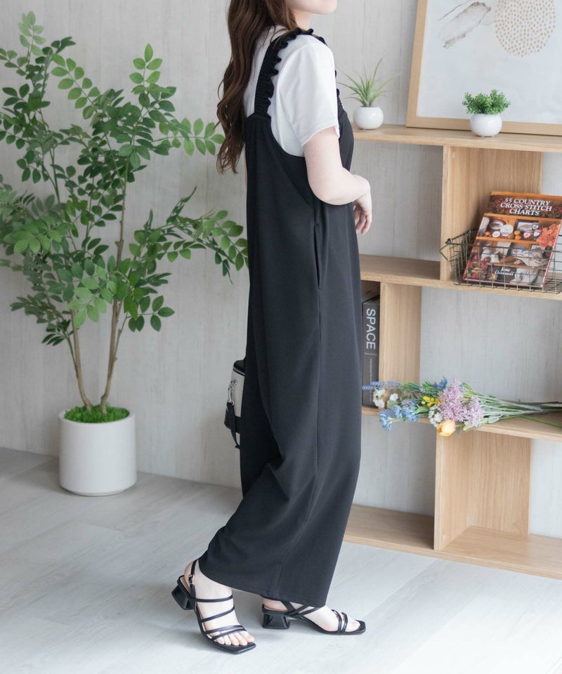 nAvy ポリツイルサロペットアンサンブル レディース商品画像-7