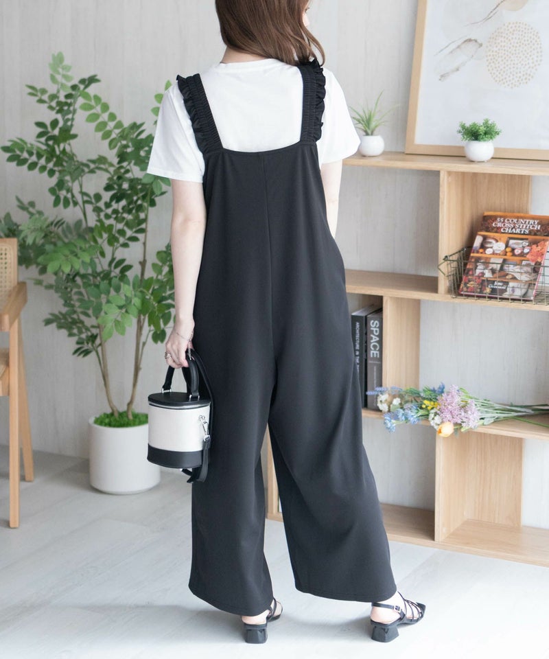 nAvy ポリツイルサロペットアンサンブル レディース商品画像-8